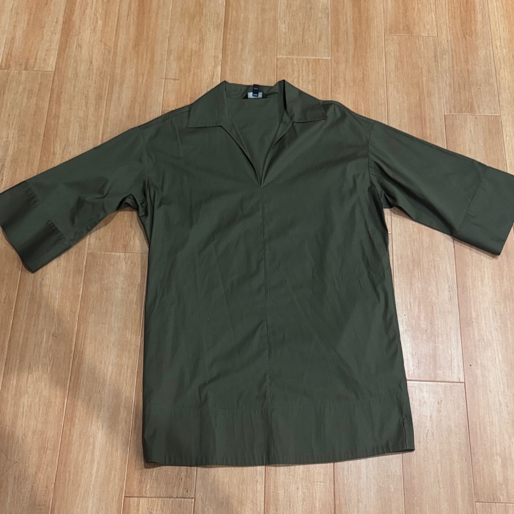 Olive Green Half-Sleeve Dress